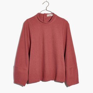 Madewell Texture & Thread Button-Back Mockneck Top